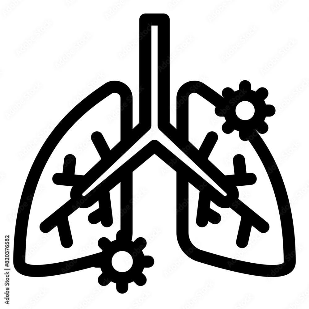 Canvas Prints lungs icon