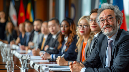 International Business Meeting: Diverse group of professionals from different countries