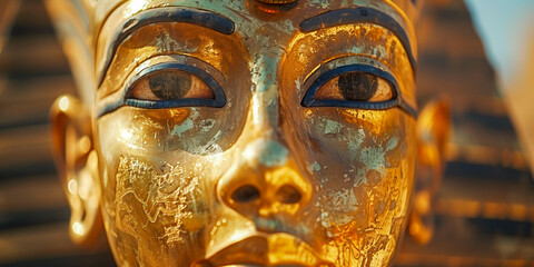 Close up of Pharaohs Mask 