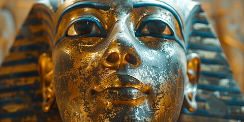 Close up of Pharaohs Mask 