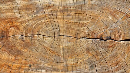 Fototapeta premium An Old Wooden Oak Tree Cut Surface, Showcasing Intricate And Natural Patterns, High Quality