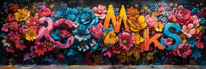 Naklejka premium Street Art Mural