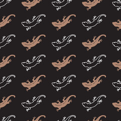 Lizard Lair Scales and Lines Vector Pattern