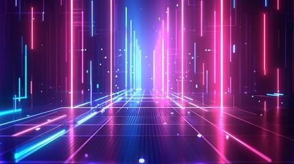 Neon technology background