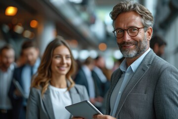 Fototapeta premium Business corporate team meeting to brainstrom in modern office, Market strategy.