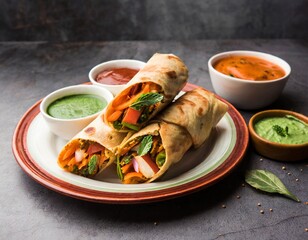 Indian Veg chapati Wrap