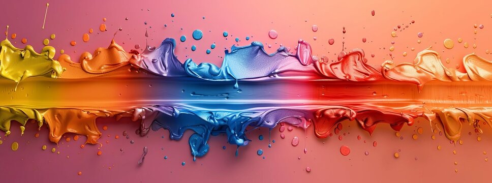 paint splatter using bipoc pride flag colors