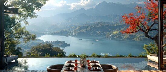 Isaan Meal at a Secluded Mountain Retreat A Panorama of Culinary Delights and Natural Beauty