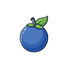 Blueberry cartoon vector Illustration flat style artwork concept
