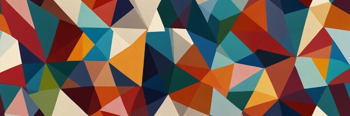 abstract colorful polygon triangles on white backgroun background design illustration from Generative AI