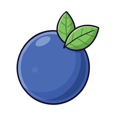 Blueberry cartoon vector Illustration flat style artwork concept
