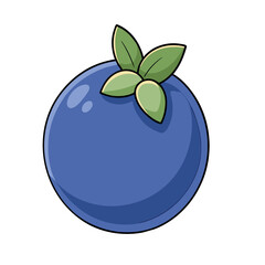 Blueberry cartoon vector Illustration flat style artwork concept
