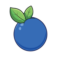 Blueberry cartoon vector Illustration flat style artwork concept
