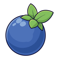 Blueberry cartoon vector Illustration flat style artwork concept
