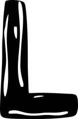 Handdrawn scandinavian alphabet letter