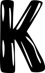 Handdrawn scandinavian alphabet letter