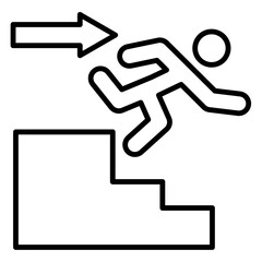 emergency stairs icon