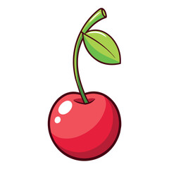Cherry cartoon vector Illustration flat style artwork concept
