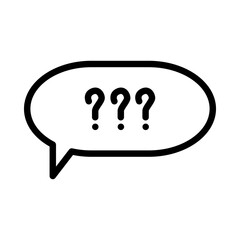 question icon or logo illustration outline black style