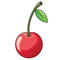 Cherry cartoon vector Illustration flat style artwork concept
