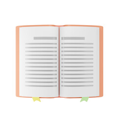 book 3d icon and illustration