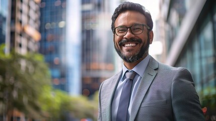 lawyer and business man in the dynamic city environment