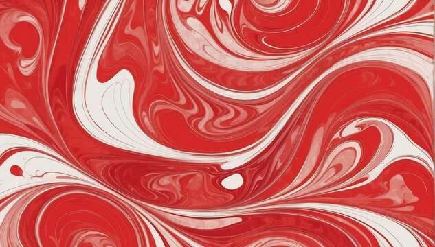 red theme marbled paper design illustration from Generative AI
