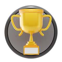 trophy 3d icon and illustration