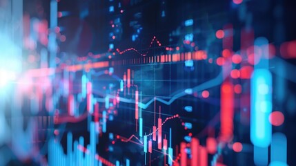 Fototapeta premium Digital marketing tech, abstract digital ads targeting financial growth