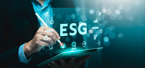 ESG environmental social governance investment business concept. social business strategy,...