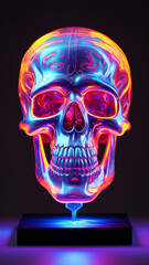 creative glowing neon holographic 3d glow: vibrant and innovative visuals, showcasing futuristic technology and mesmerizing light effects in a captivating and dynamic composition.