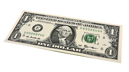 A crisp one-dollar bill featuring George Washington's portrait