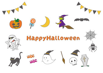 ハロウィンイラストセット