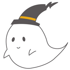 帽子を被ったお化け