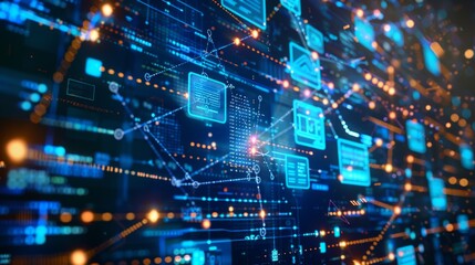 Obraz premium Compliance and Governance, Illustrate a scenario that highlights how advanced document management technologies ensure regulatory compliance and governance standards