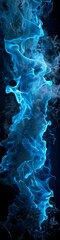 A border line of blue fire against a dark black background. 