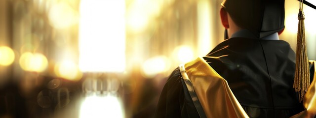 Blurred Background with Academic Hood for a Touch of Prestige