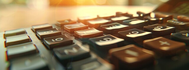 Blurred Background with Calculator for Balanced Calculation