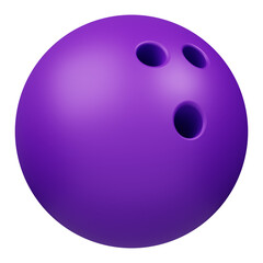 bowling ball 3d icon isolated on the transparent background
