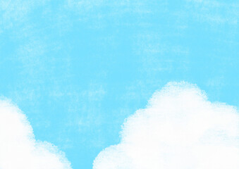 手描きの雲と青空5