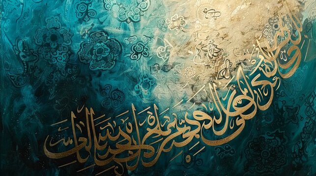 Calligraphic artwork depicting verses from the Quran related to new beginnings.