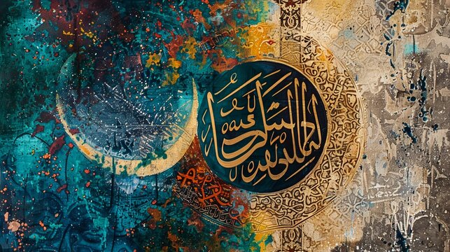 Calligraphic artwork depicting verses from the Quran related to new beginnings.
