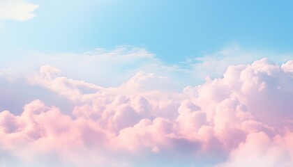 Light pink clouds against the blue sky.