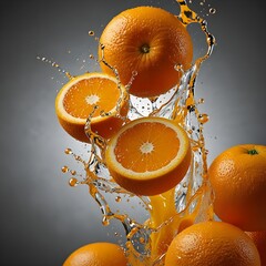 Fresh orange juice splash, cut out