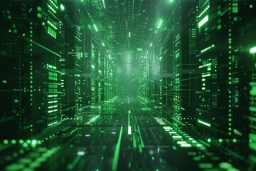 Obraz premium Digital transfer big data on internet. futuristic digital technology