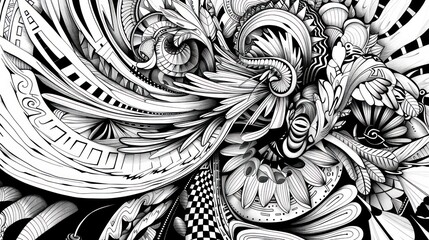 Enter the mesmerizing realm of a creative line drawing, where every intricate detail whispers a narrative and ignites the spark of imagination.