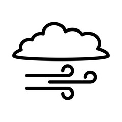 wind icon or logo illustration outline black style