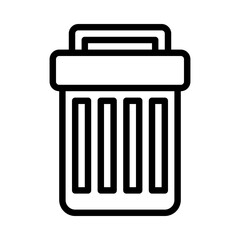 delete icon or logo illustration outline black style