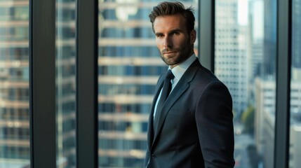 Fototapeta premium Deep in thought while contemplating strategic plans businessman at work