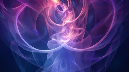 abstract wavy background with gradients in blue and purple, nice transparent and translucent shapes